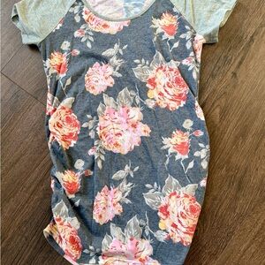 ASOS Maternity Floral Print Dress - Gray and Pink